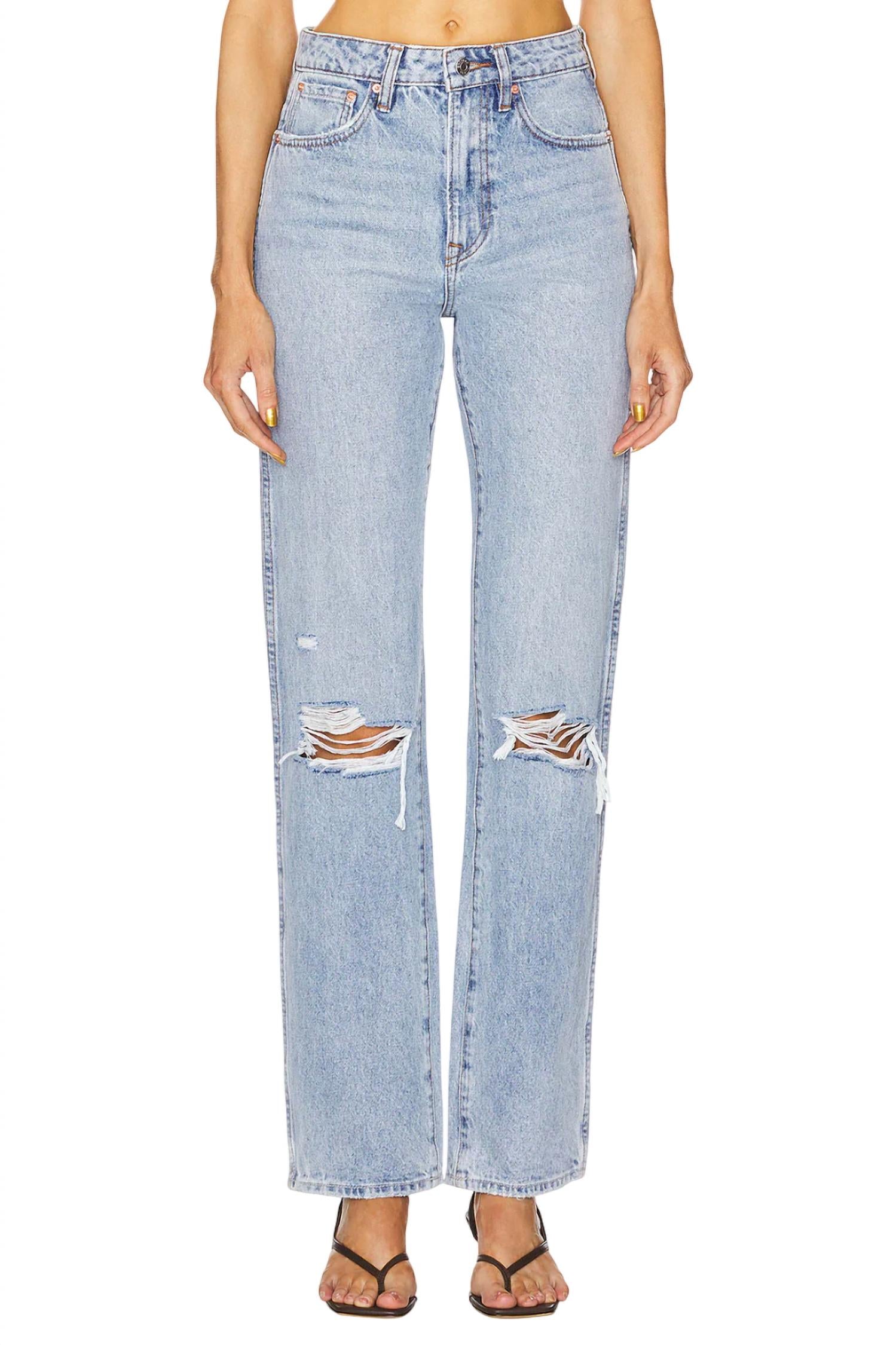

Джинсы Sara Super High Rise Slim Straight в цвете Red Rock GRLFRND