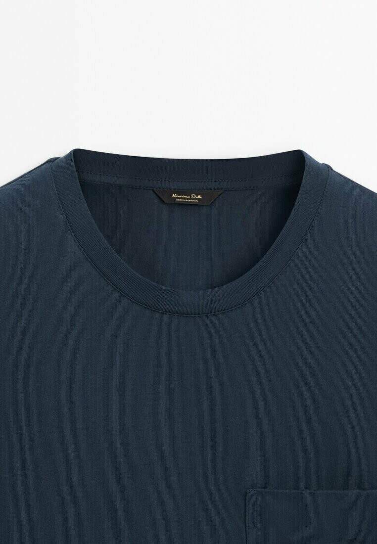 

Базовая футболка SHORT SLEEVE Massimo Dutti, цвет Mottled Dark Blue