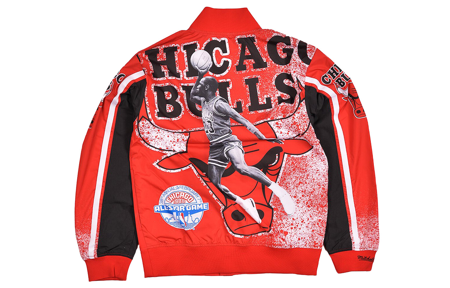 

Mitchell & Ness XX Куртка Mitchell & Ness унисекс красная Jordan, красный