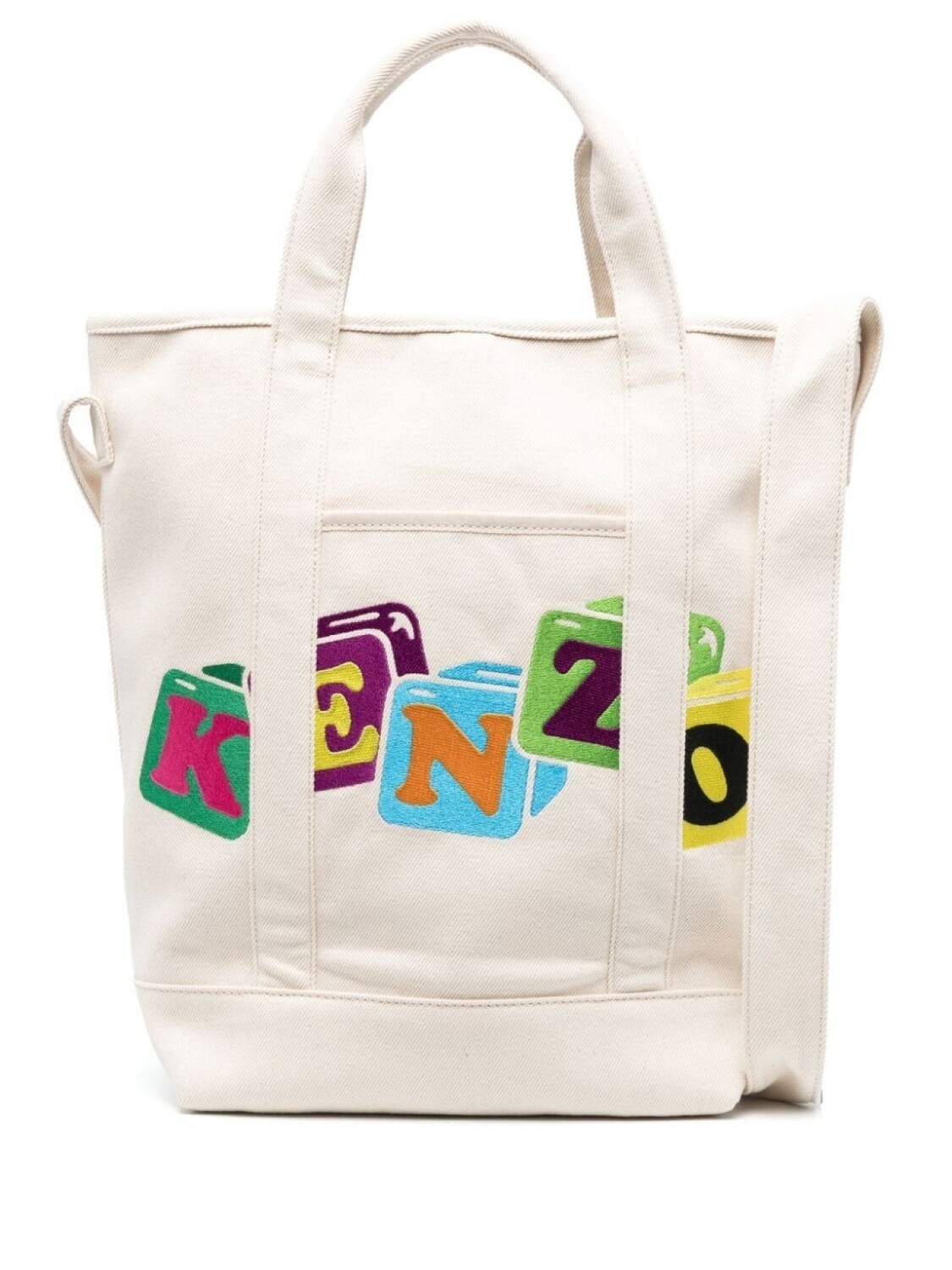 

Kenzo сумка-тоут с нашивкой-логотипом, нейтральный цвет