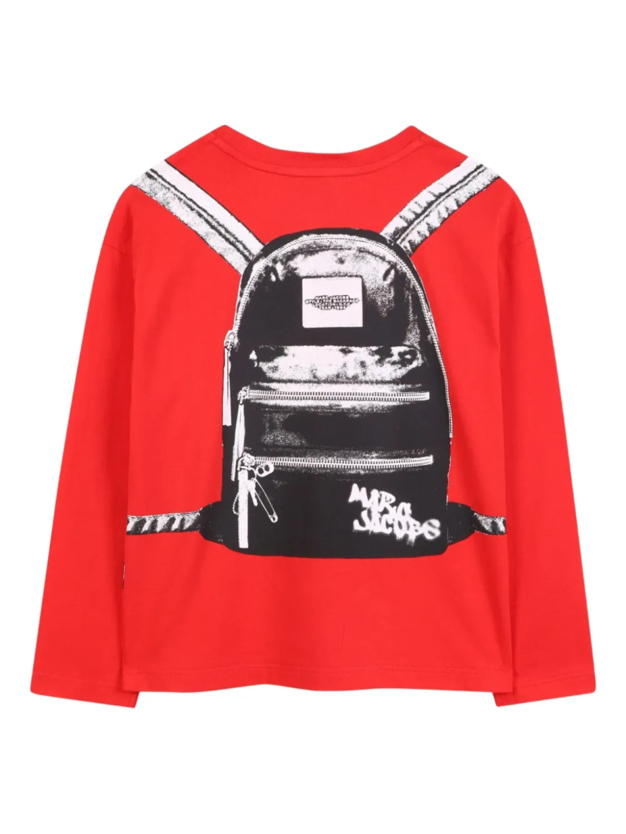 Marc Jacobs Kids футболка с длинными рукавами и графичным принтом, красный — фото 2