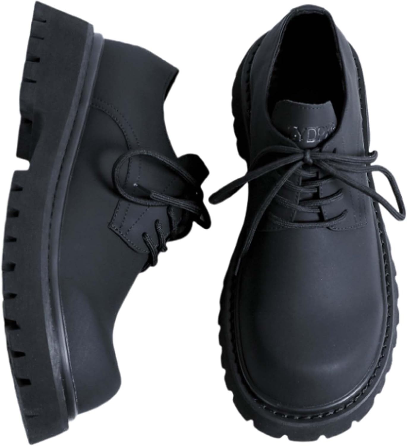 

Мужские дерби с толстой подошвой, модные с шнуровкой, платформой для увеличения роста, для работы, конференций, свадеб, в униформе, кожаные оксфорды Generic, черный