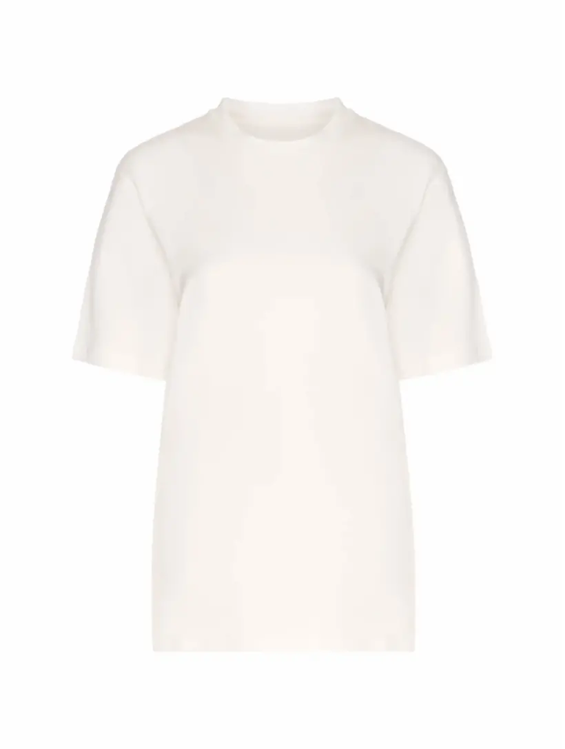 

Хлопковая футболка с принтом Jil Sander, белый
