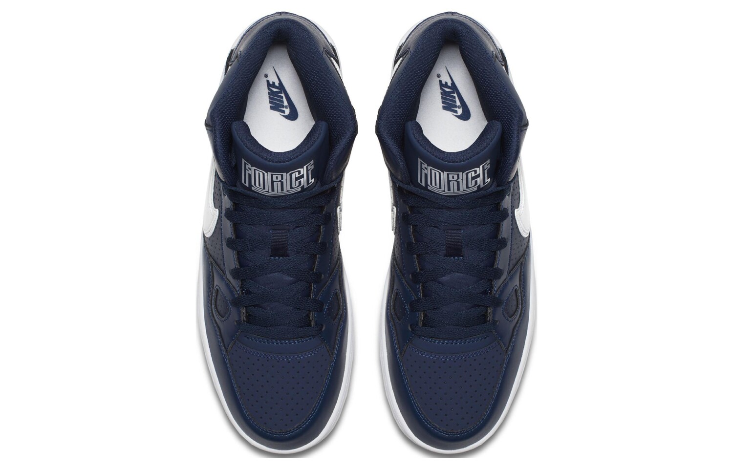 Кроссовки Nike Son Of Force Skateboarding Shoes Men Mid-top Deep Navy Blue/white, темно-синий — фото 4