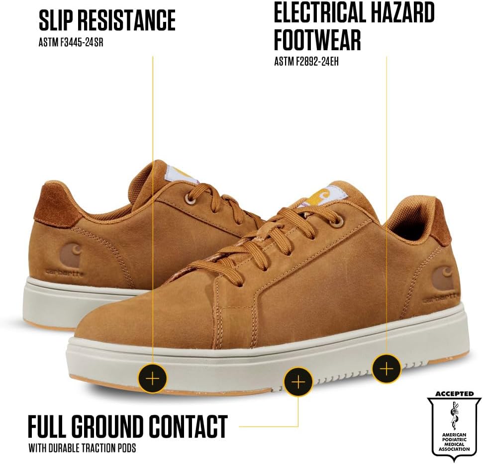 Carhartt мужские кеды Detroit Nano Toe из кожи, Brown — фото 3