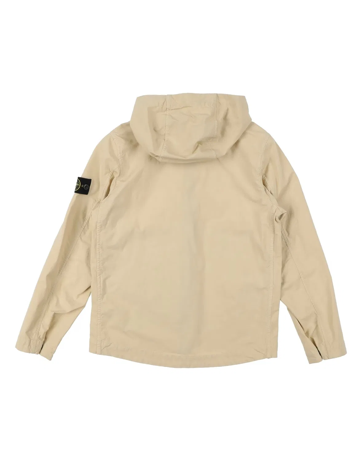 Куртка из твила с капюшоном STONE ISLAND JUNIOR бежевая — фото 2