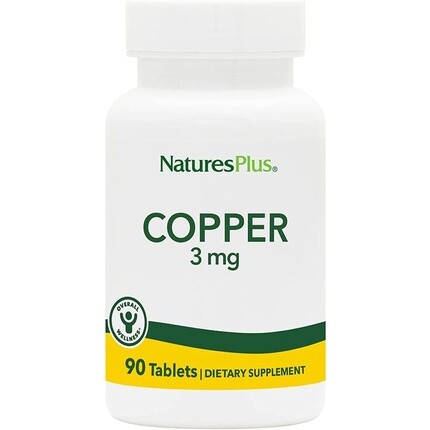 

Naturesplus Copper 3Mg Высокоэффективные незаменимые минералы и аминокислоты 90 вегетарианских таблеток, Nature'S Plus