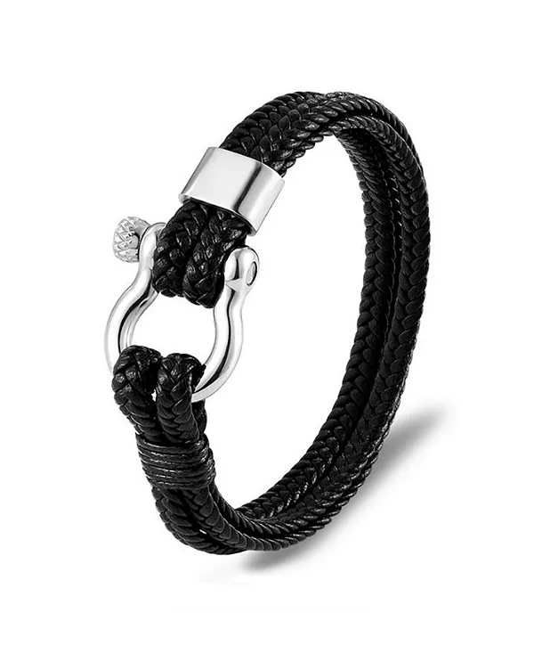 

Браслет из нержавеющей стали с серебряной пряжкой и винтовым замком Rhona Sutton, silver