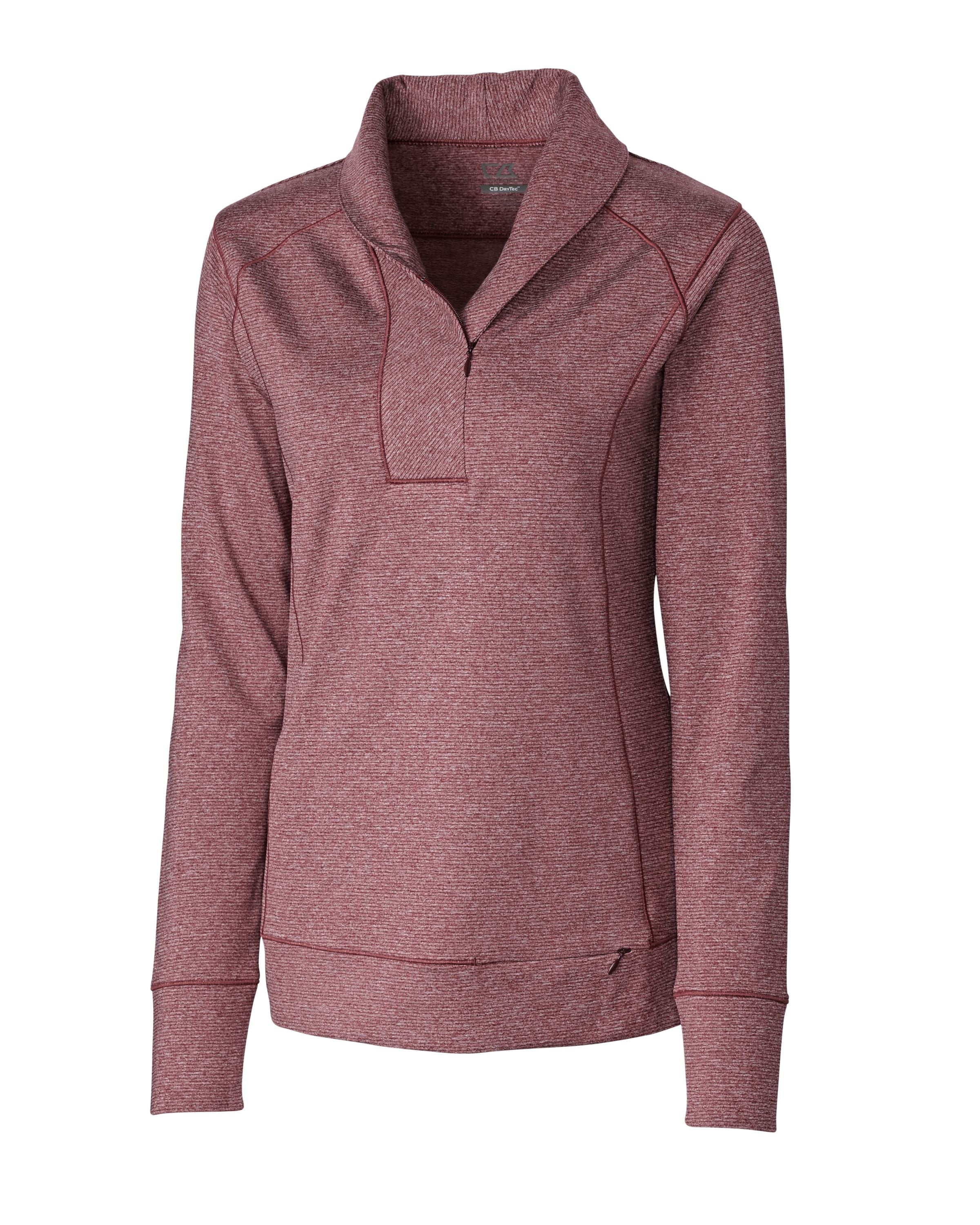 

Женская куртка Shoreline с полумолнией Cutter & Buck, цвет bordeaux heather