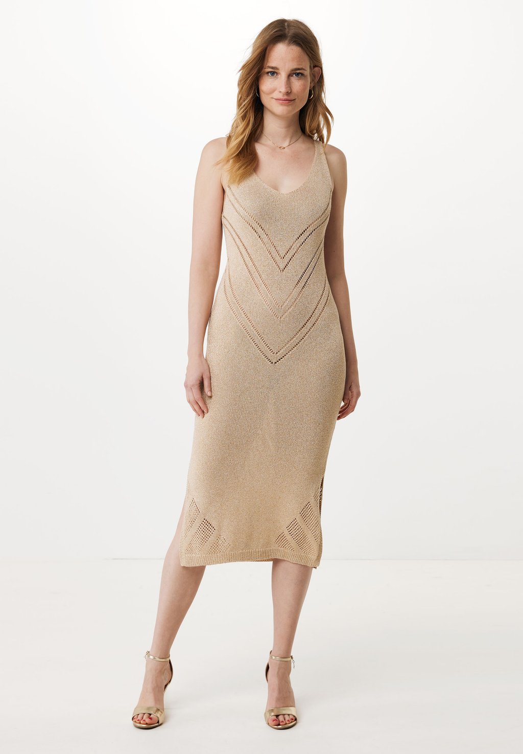 

Платье-джемпер SLEEVELESS V-NECK - Shift dress Mexx, песочный