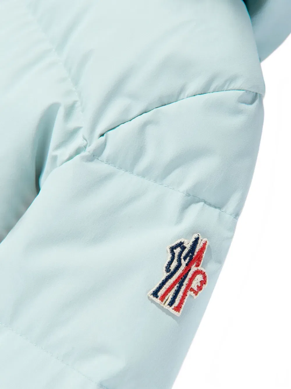 Стеганая куртка с меховой отделкой Moncler Grenoble Kids, синий — фото 3