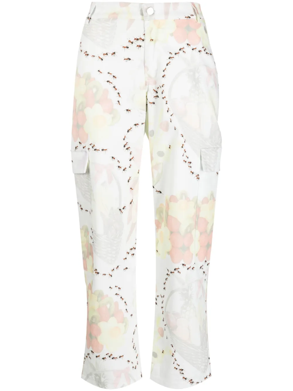 

Брюки с графичным принтом Collina Strada, белый