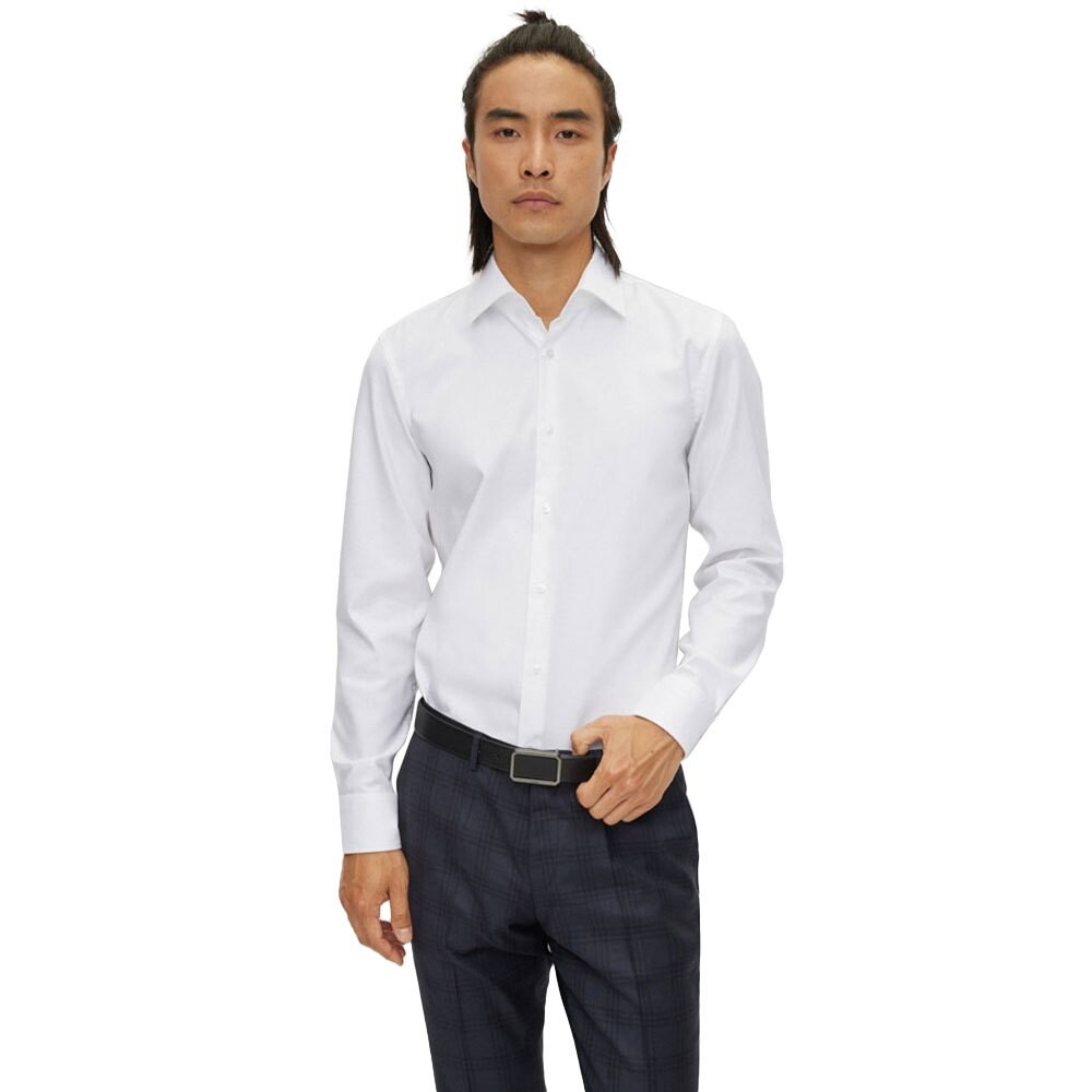 

Рубашка BOSS H-Hank Kent Slim Fit, белый