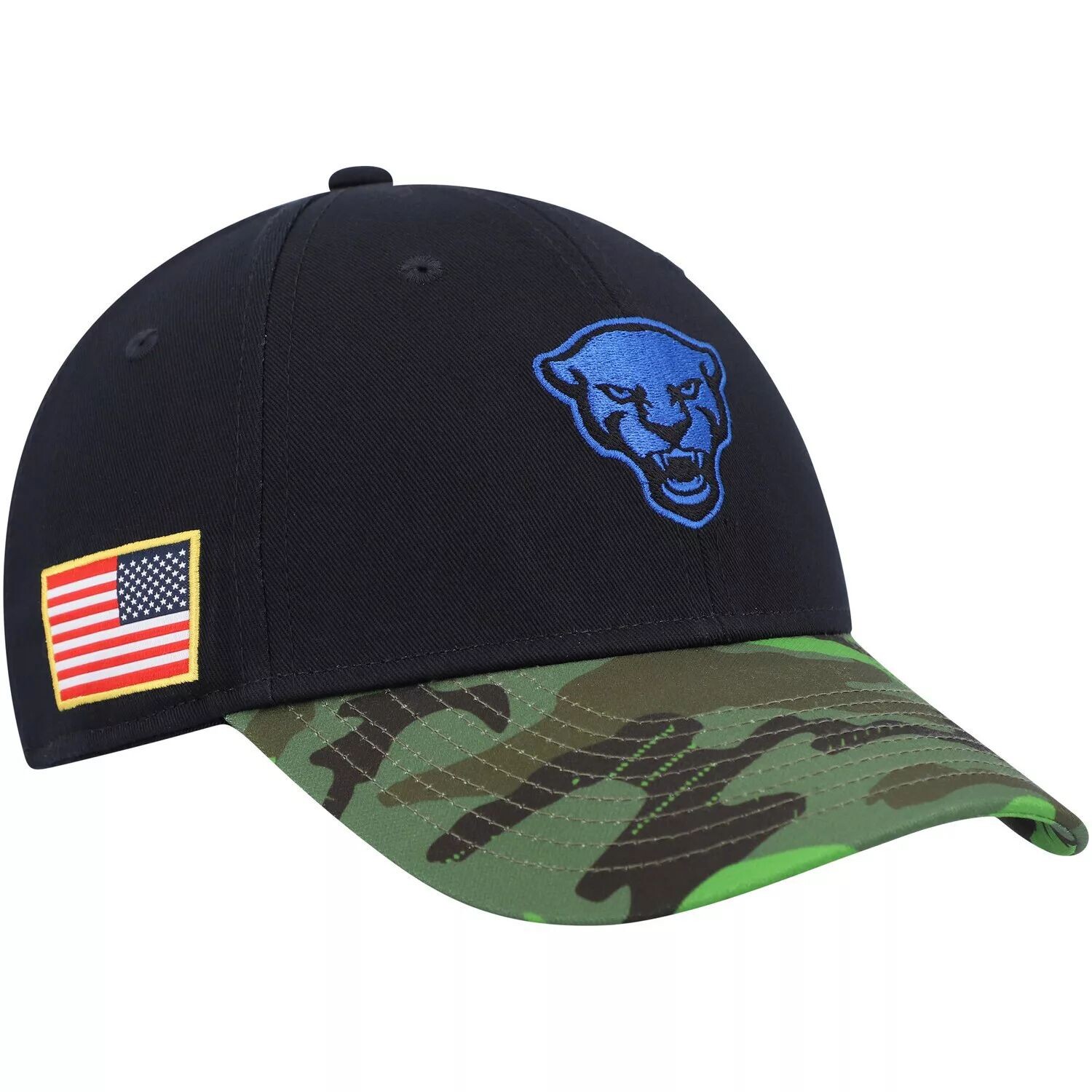 

Мужская регулируемая кепка Nike черного/камуфляжного цвета Pitt Panthers Veterans Day 2Tone Legacy91