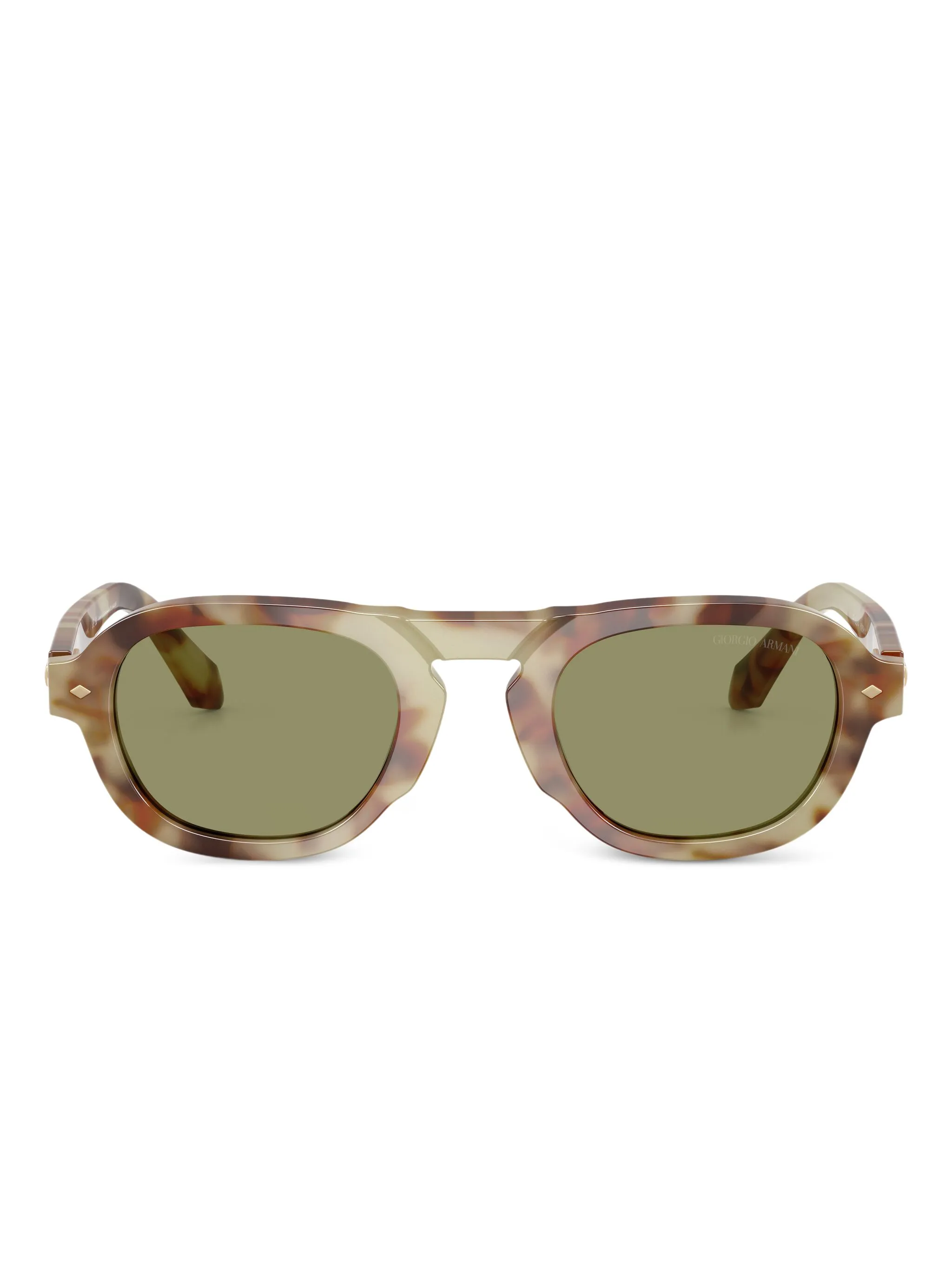 

Солнцезащитные очки в оправе черепаховой расцветки Giorgio Armani, коричневый