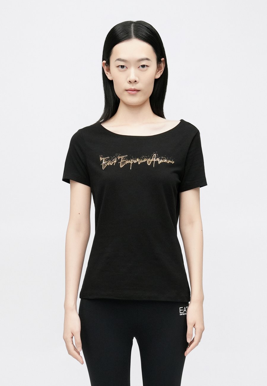 

Футболка EA7 Emporio Armani Print T-shirt, Black, Черный, Футболка EA7 Emporio Armani Print T-shirt, Black