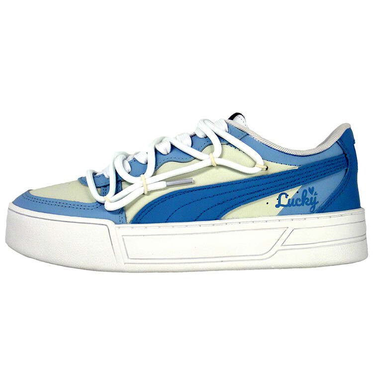 

Кроссовки Puma Skye Skateboarding Shoes Women's Low-top Pastel Yellow, цвет Dodger Blue