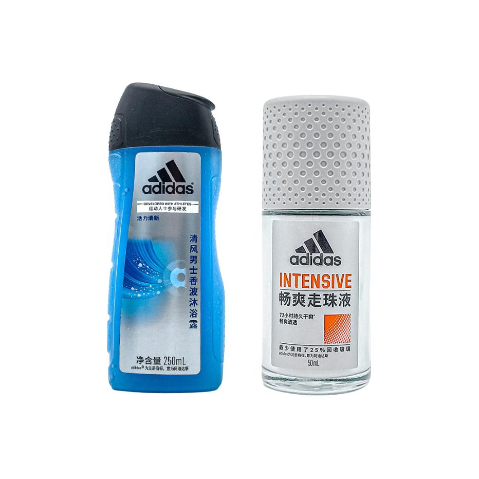 

Набор для ухода за телом Breeze для мужчин успокаивает кожу и устраняет запах пота 250мл+50мл Adidas