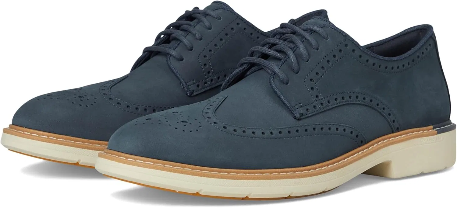 Мужские туфли Cole Haan - популярные оксфорды с перфорацией, Big Dipper Nubuck Ivory