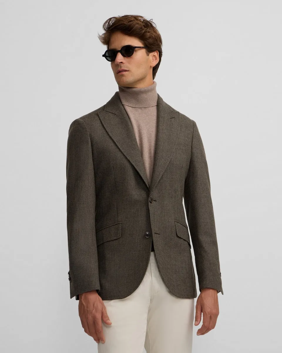 

Мужской пиджак зеленого цвета в мелкую клетку Silbon