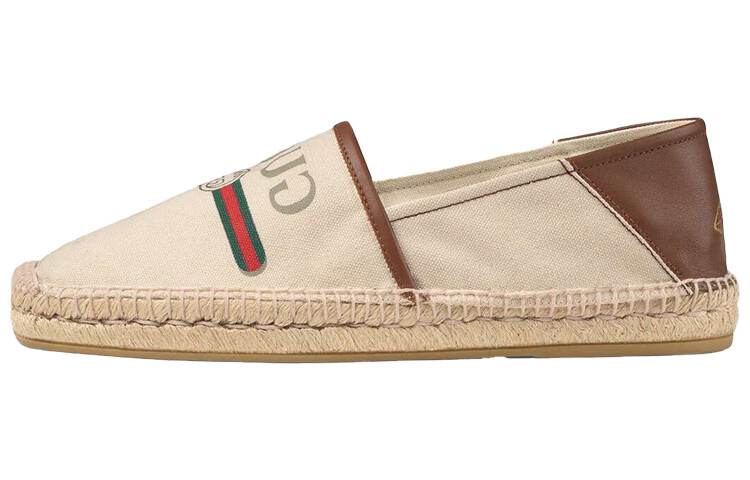 Эспадрильи женские Gucci с логотипом, бежевый