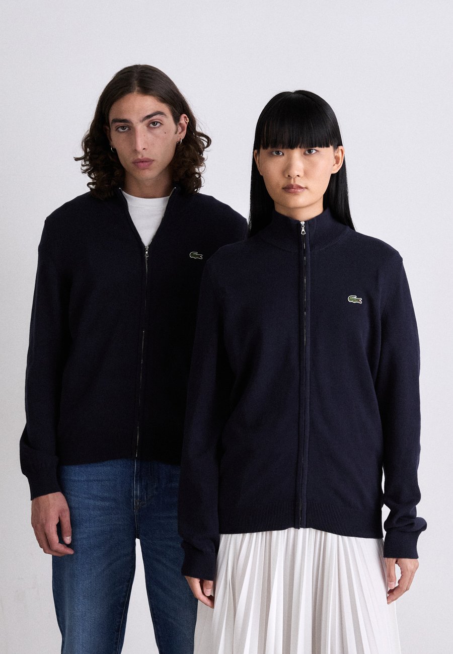 Кардиган Lacoste UNISEX Navy Blue/Dark Blue, на молнии, трикотаж