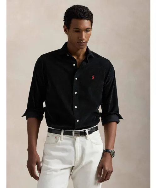 

Вельветовая рубашка Custom fit Polo Ralph Lauren, черный
