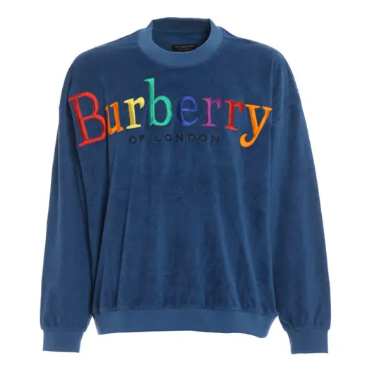 

Толстовка terrycloth sweatshirt 'blue' Burberry, синий