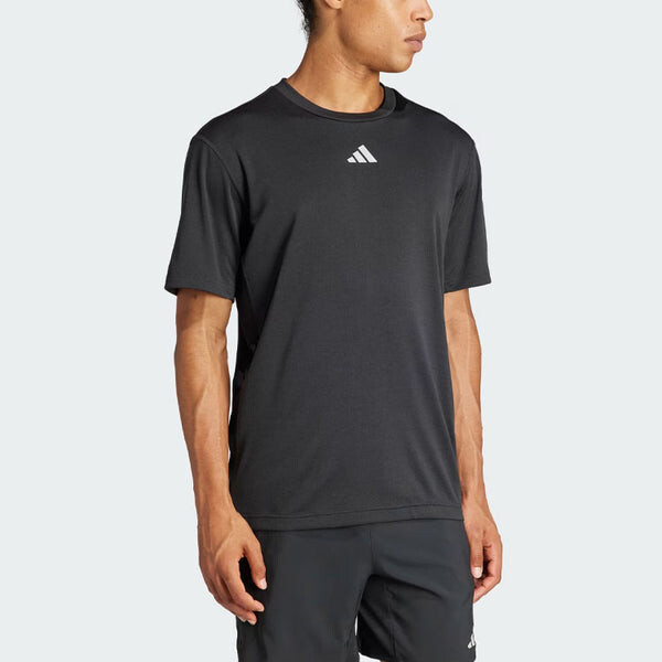 Футболка hiit workout 3 stripes tee asia sizing Adidas, черный — фото 3