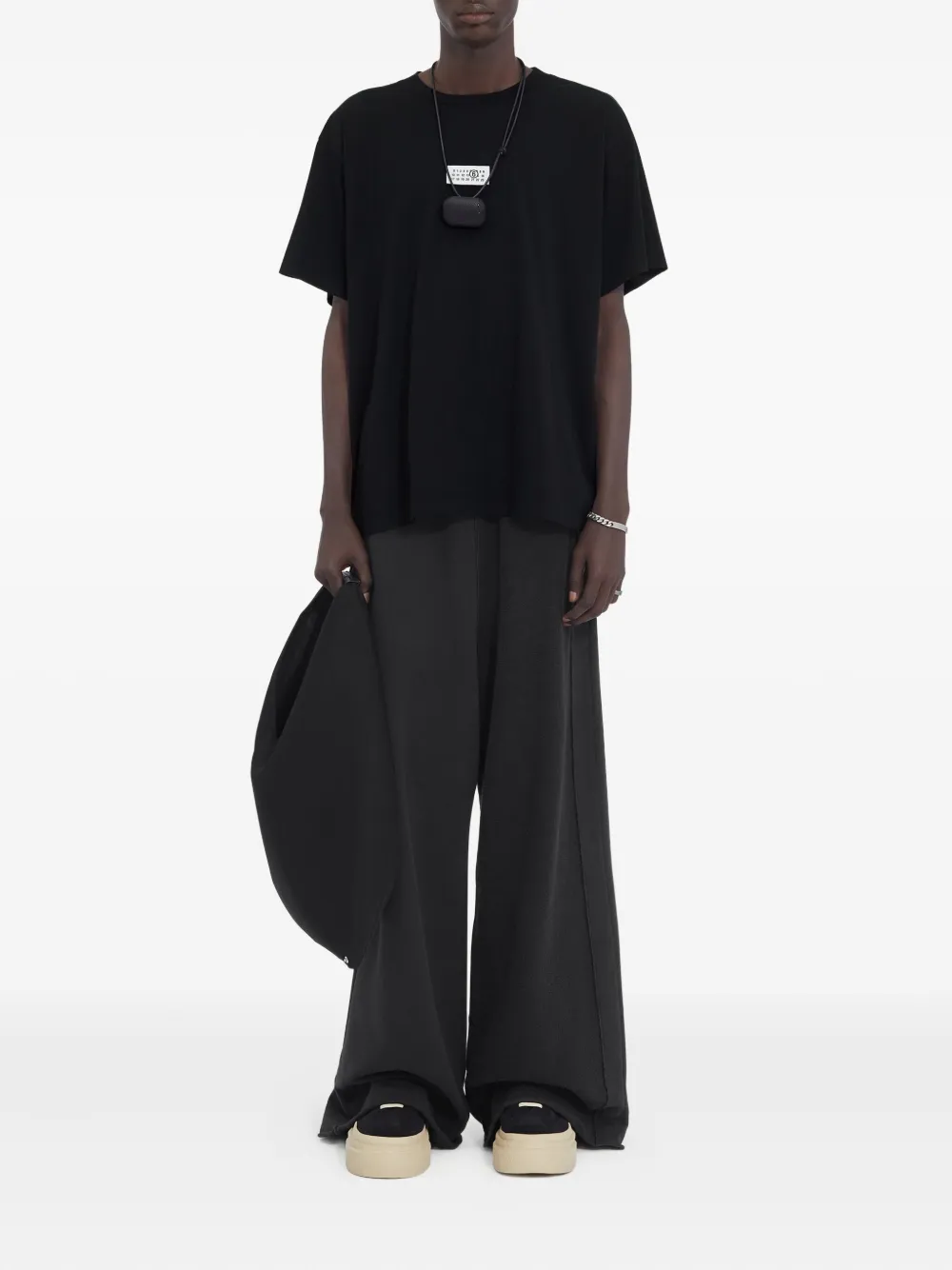 Футболка с графичным принтом Mm6 Maison Margiela, черный — фото 2