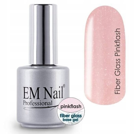 

База со стекловолокном, Pinkflash 15мл EM Nail