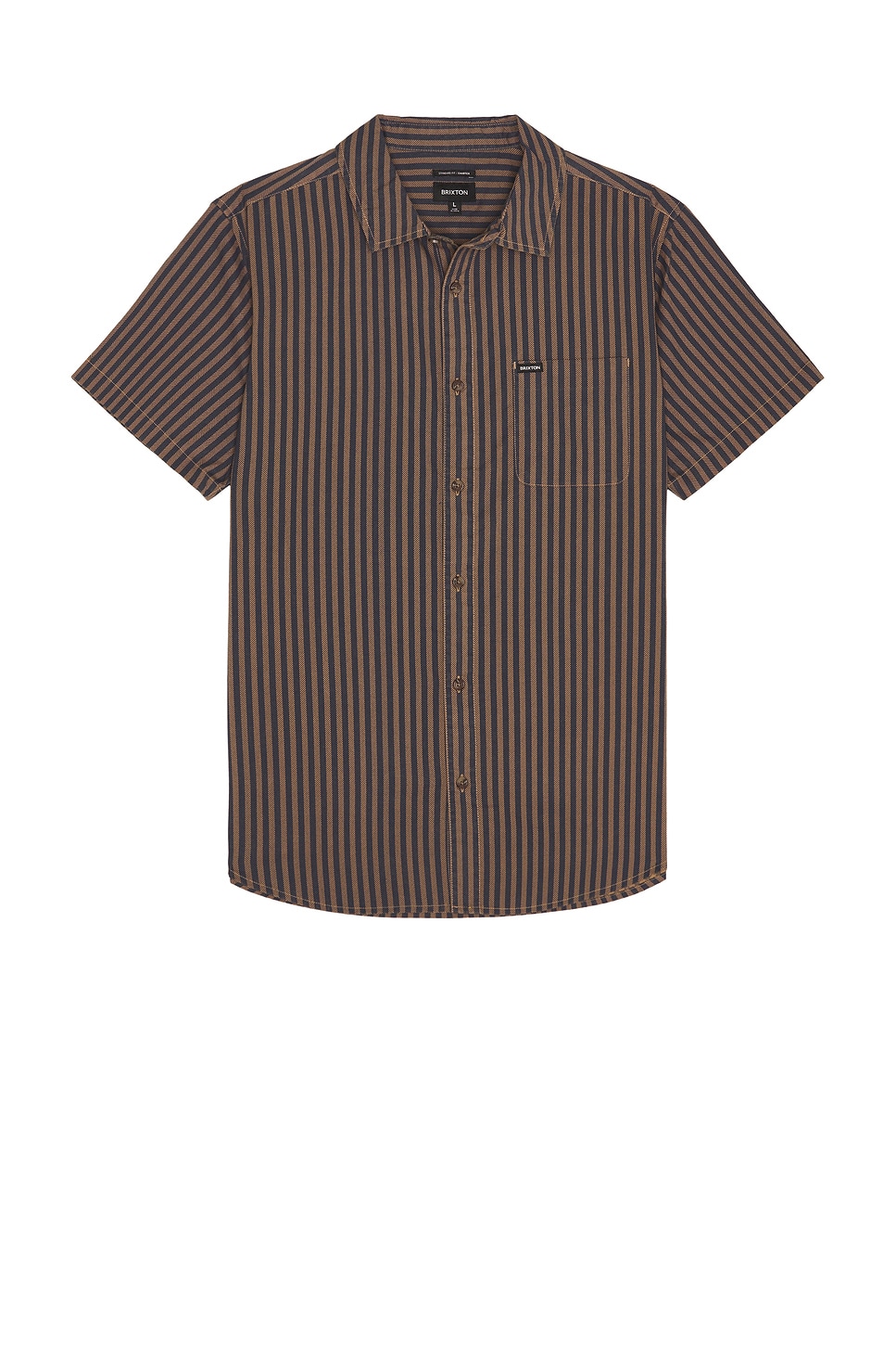 

Короткая рубашка с принтом Charter Brixton, washed blue & sunnaked stripe