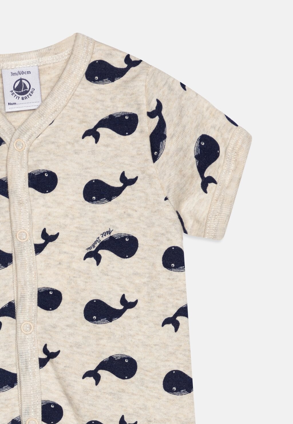 Комбинезон BABY COMBICOURT MIDJA UNISEX Petit Bateau, цвет light grey — фото 3