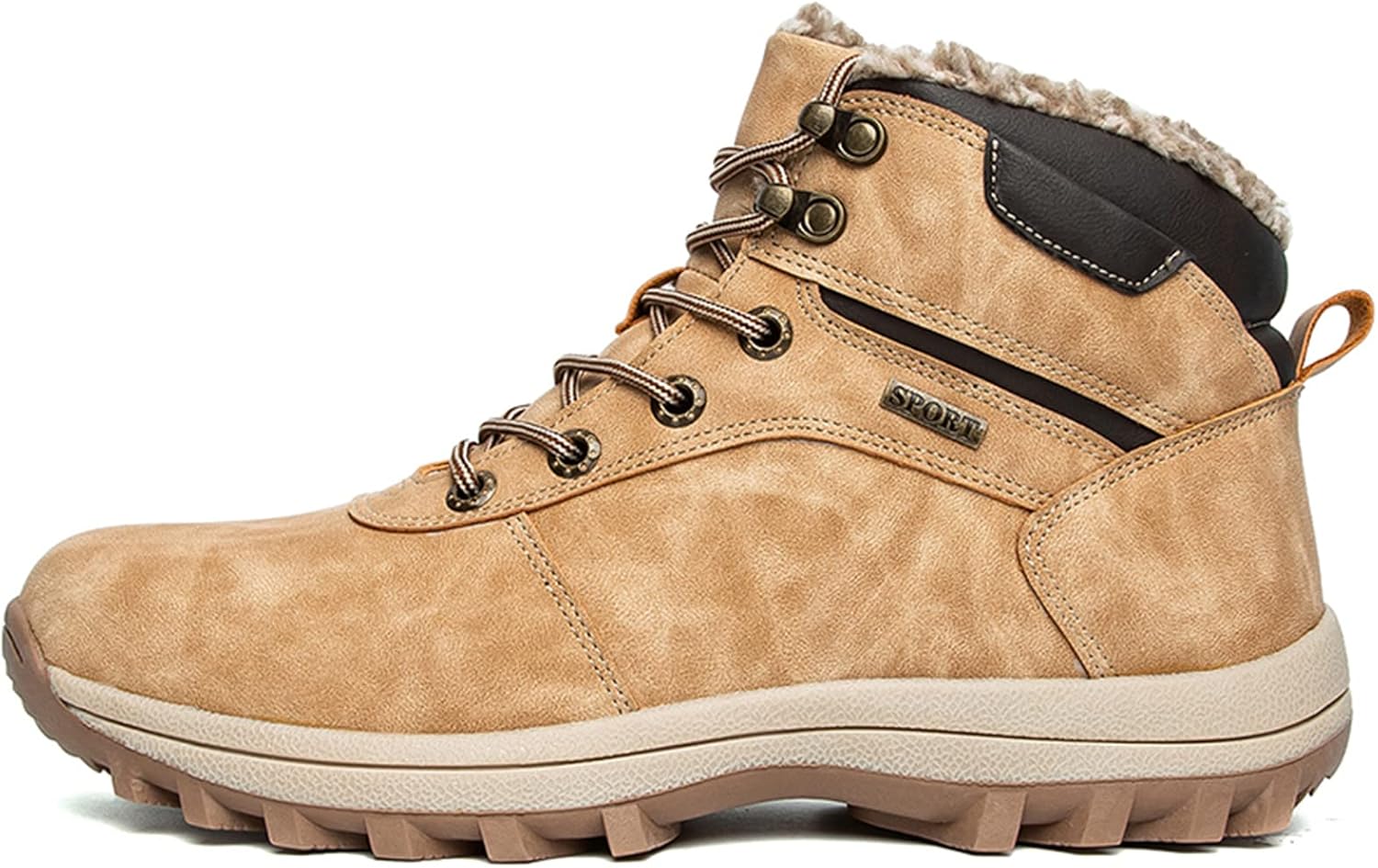 

Зимние ботинки Cmadolrs для мужчин и женщин, теплые и противоскользящие, для активного отдыха и восхождений, легкие противоскользящие ботинки на щиколотку для прогулок и походов, хаки