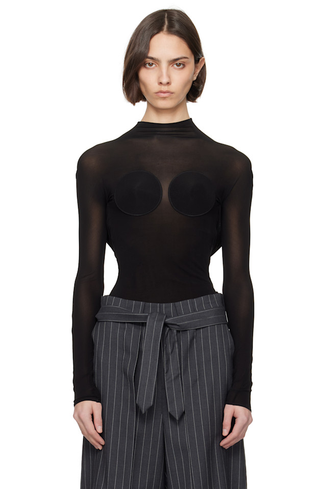 

Конический топ без спинки Jean Paul Gaultier, черный