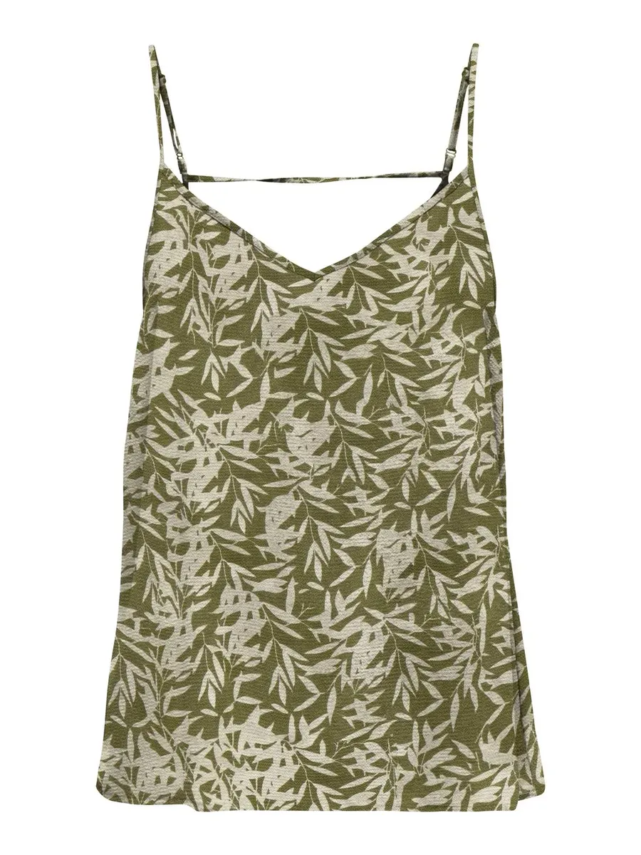 

Топ ONLY спагетти "ONLNOVA LIFE PARIS SINGLET AOP PTM", зеленый