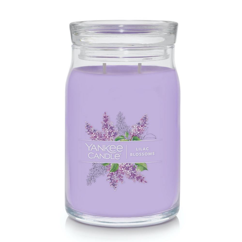 

Yankee Candle Lilac Blossoms, 20 унций. Фирменная большая банка для свечей, цвет Medium Purple