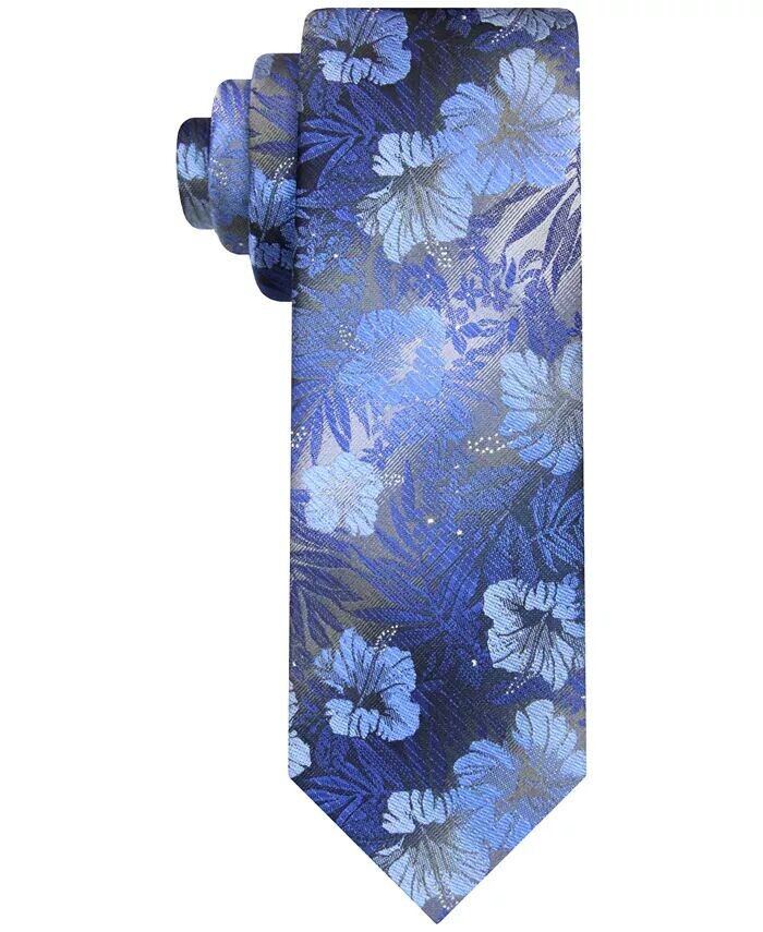 

Классический мужской галстук с цветочным принтом Van Heusen, синий