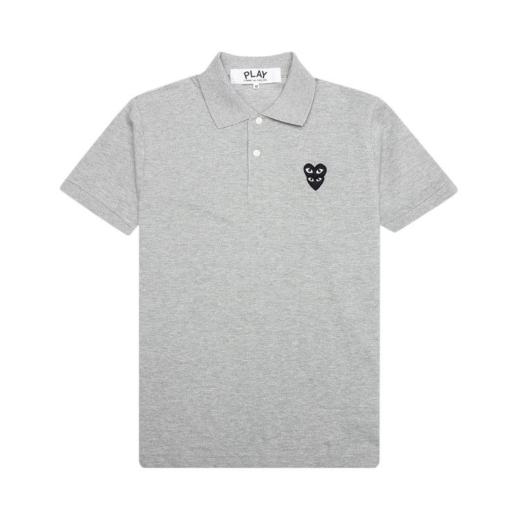 

Поло Comme des Garçons PLAY Stacked Heart Polo Shirt, Grey/Black