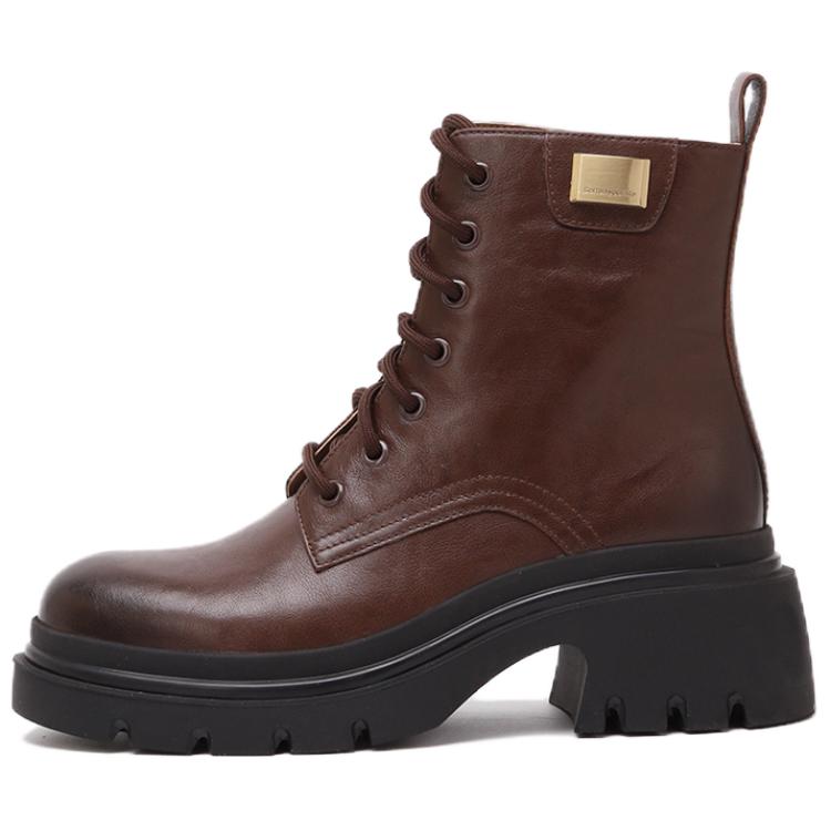 Короткие ботинки Martin 6 см женские BASTO, Dark Coffee