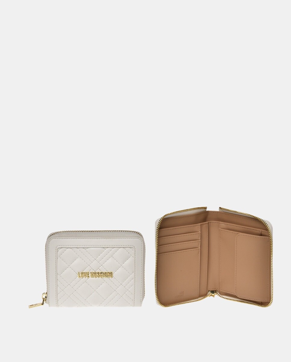 

Маленький пустой кошелек на молнии Love Moschino, белый