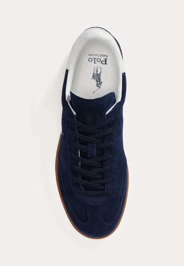 Замшевые кроссовки бедфорд Polo Ralph Lauren, Navy/Deckwash White — фото 4