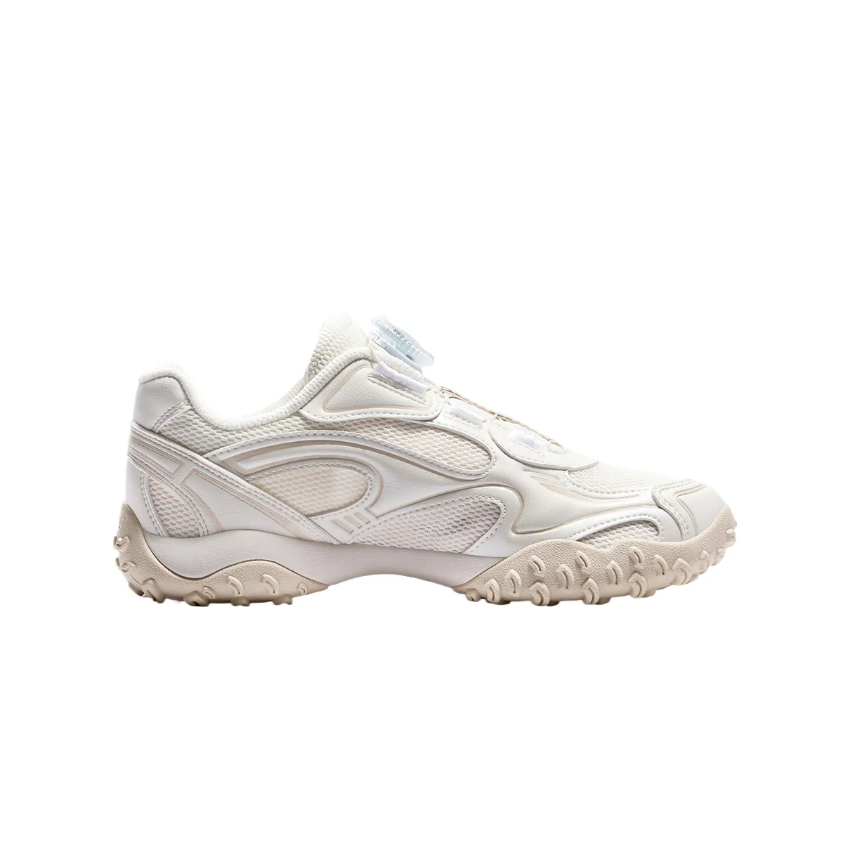 Heritage FHT Textile, Synthetic Leather Breathable Rebound Low top Running Shoes Kids' FILA KIDS, Fragrant Snow White/Birch Brown — фото 3