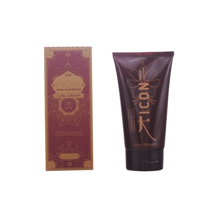 Крем для завивки волос K ICON India Curl Cream, средство для завивки и усиления локонов, салонный уход за волосами, цвет слоновой кости, янтарный, флакон 5,1 унции K I.C.O.N — фото 2