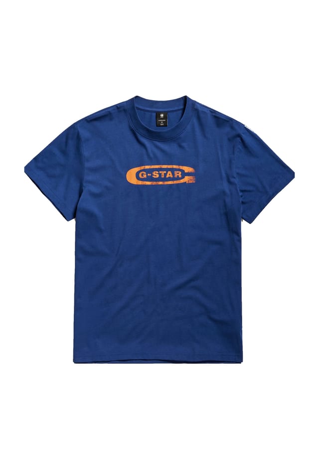 

Футболка с коротким рукавом и логотипом старой школы G-Star Raw, синий