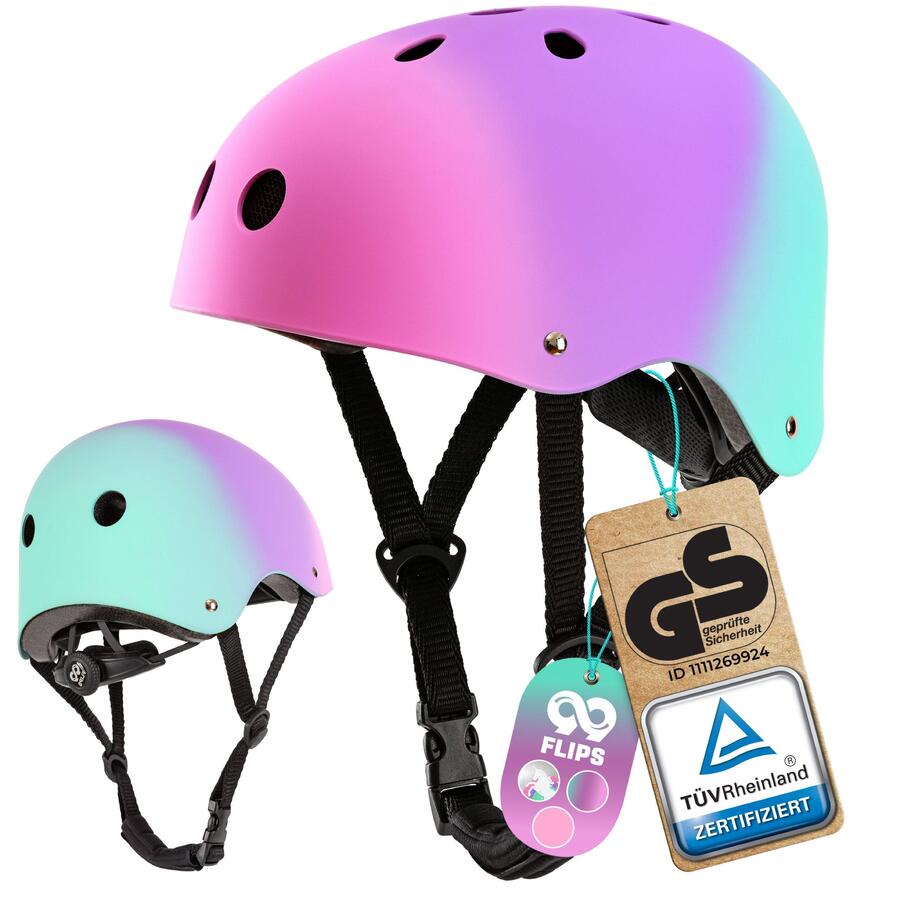 

99FLIPS Велосипедный шлем для девочек от 3 лет и старше с розовым шлемом для скейтборда GS