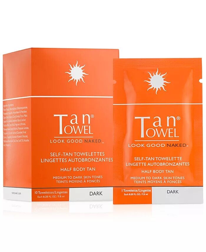 

Салфетки для автозагара Half Body — темные, 10 шт Tantowel