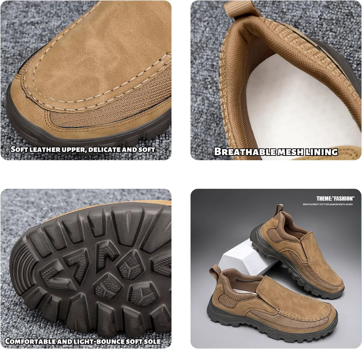 

Мужские удобные мягкие лоферы на платформе, ортопедическая поддержка свода стопы, текстильные туфли типа «пенни», легкие повседневные тапочки для ходьбы на улице DifaBack, хаки