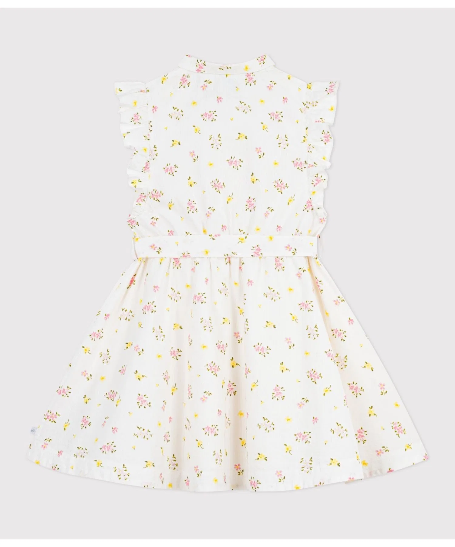 Детское платье с цветочным принтом PETIT BATEAU белое — фото 3