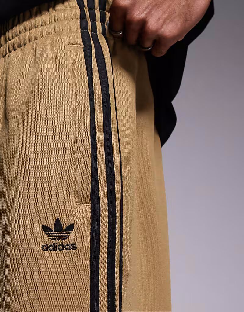 Спортивные брюки Adidas Originals Firebird бежевого цвета — фото 4